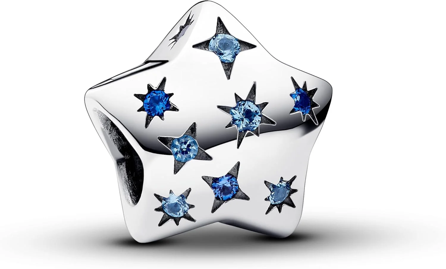 پاندورا نقره استرلینگ کریستال مصنوعی آبی 792974C01