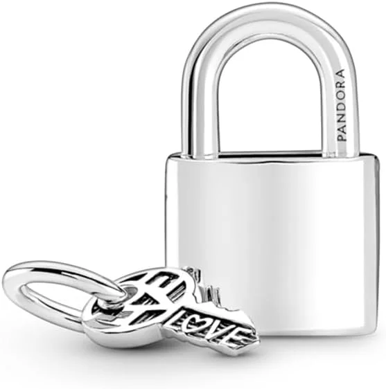 آویز قفل و کلید پاندورا Moments از نقره استرلینگ