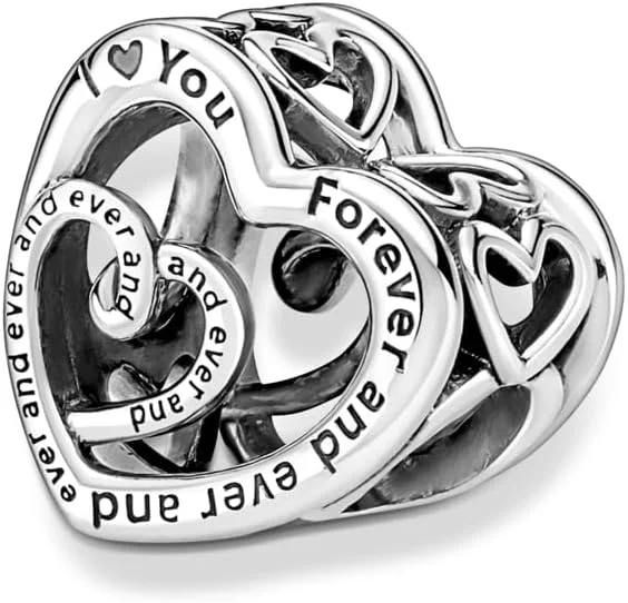 آویز قلب های بی نهایت در هم تنیده پاندورا