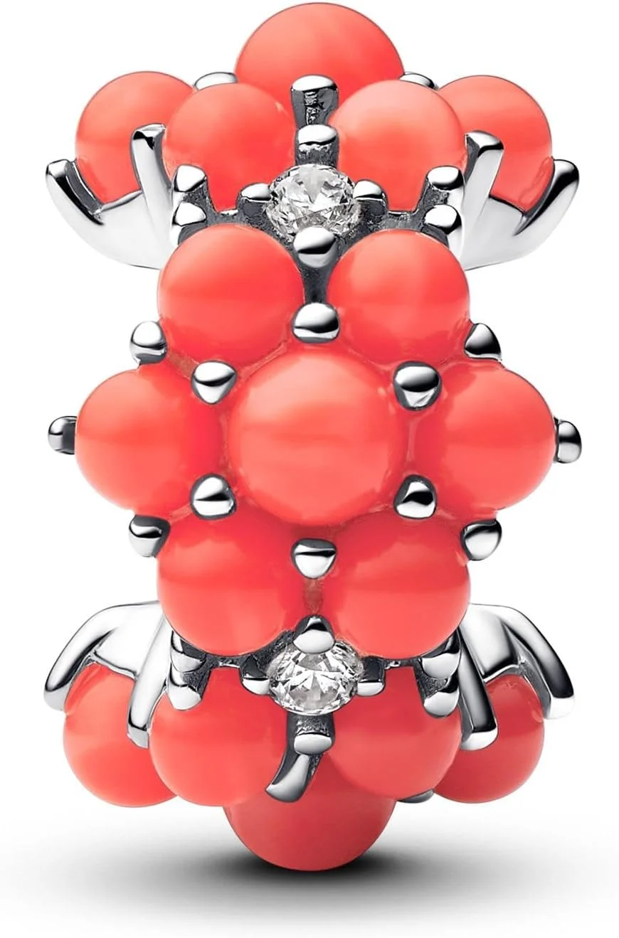 آویز اقیانوس فیروزه ای پاندورا مدل Moments 793897C02 نقره استرلینگ با زیرکونیا سازگار با آویز Moments، 11,5x10,7x7,3 میلی متر، نقره استرلینگ، زیرکونیا