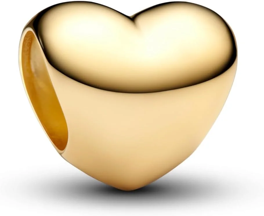 آویز کوچک قلب پاندورا Moments 763998C00 نقره استرلینگ با آلیاژ روکش طلای 14 عیار سازگار با Moments