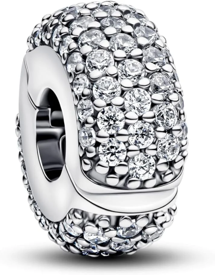 آویز کلیپسی پاوه‌ای پاندورا Moments 794032C01 نقره استرلینگ با زیرکونیا سازگار با Moments