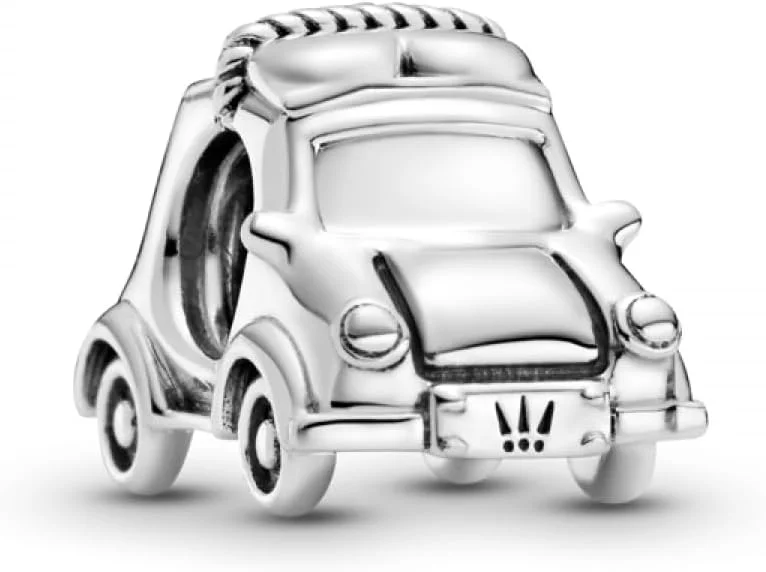 آویز کره زمین چرخشی پاندورا با نگین زیرکونیا مکعبی در نقره استرلینگ