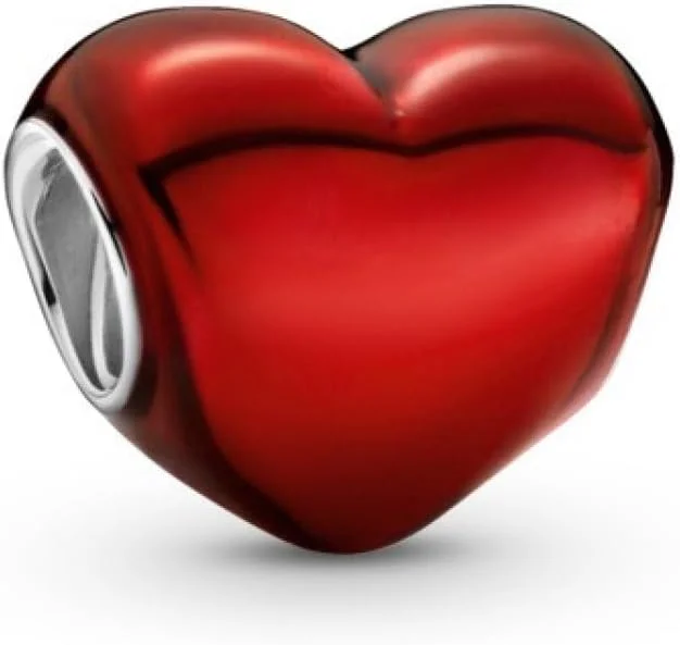 آویز قلب رنگی نقره استرلینگ با مینای فلزی رنگی