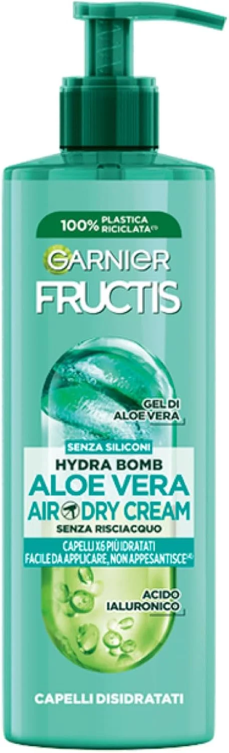 کرم آبرسان مو گارنیه Fructis Hydra Aloe مناسب خشک کردن مو بدون سشوار (2 عدد 400 میلی لیتر)
