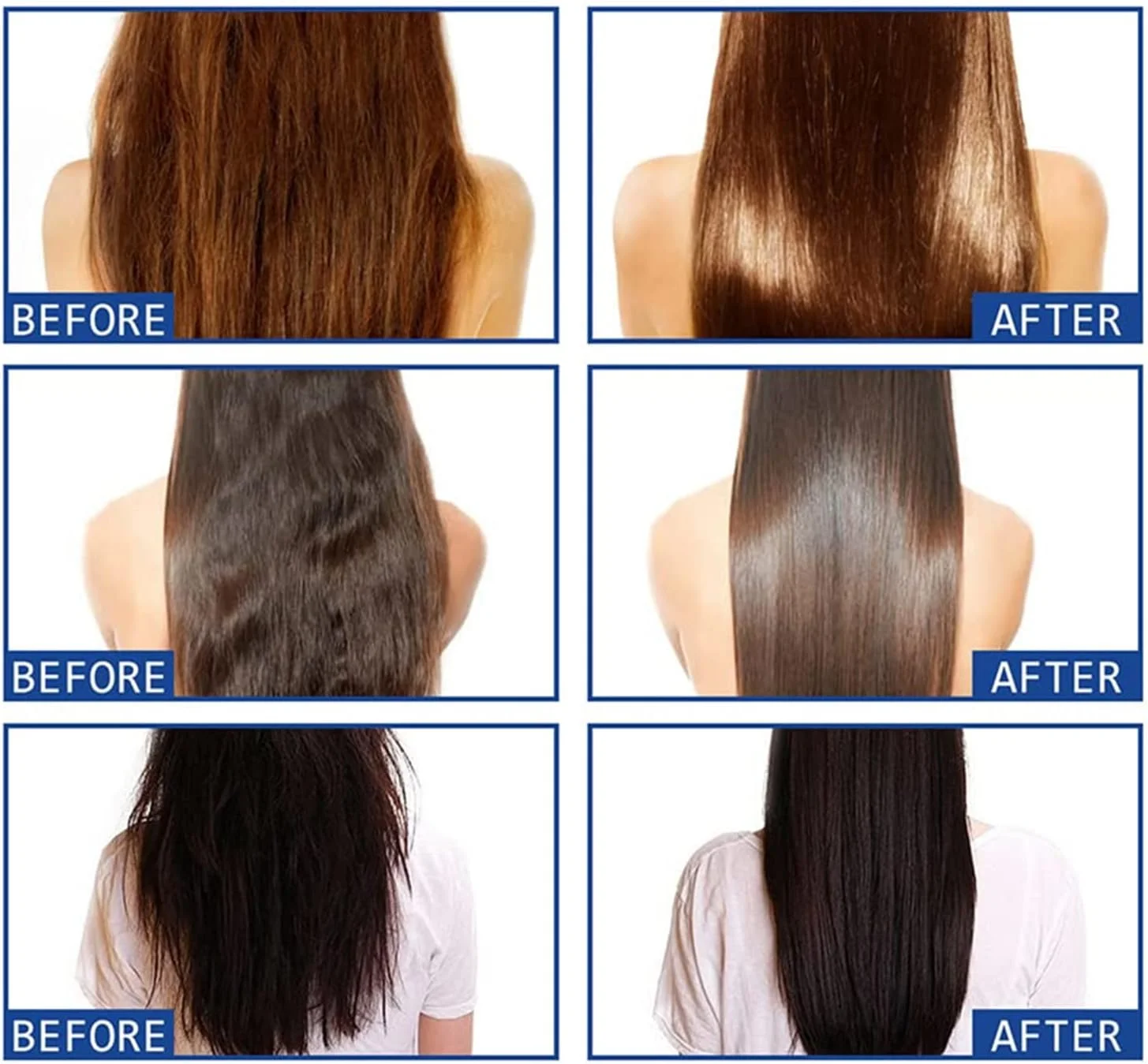 کرم صاف کننده مو برای آقایان و بانوان، بدون نیاز به گیره یا صاف کردن، کرم صاف کننده مو با پروتئین، کرم صاف کننده مو برای انواع مو (2 عدد)