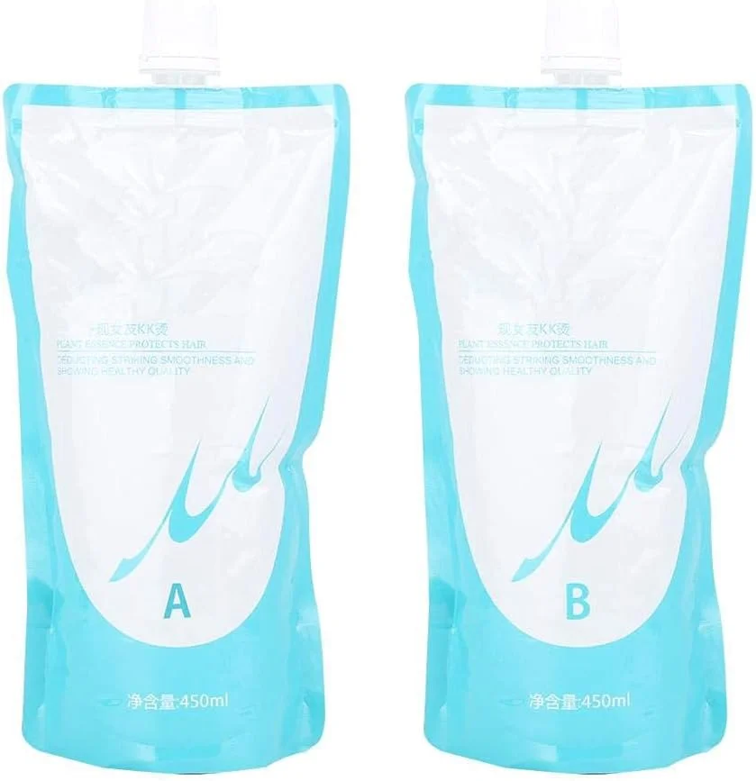 کرم صاف کننده مو، مجموعه کرم مو 2 * 450 میلی لیتر مناسب سالن های زیبایی، کرم فر/صاف کننده مو با ماندگاری طولانی برای 90 روز موی صاف