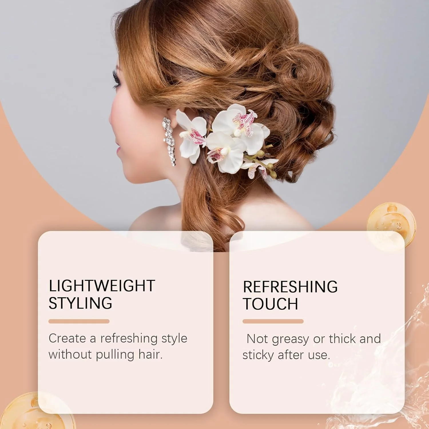 استیک حالت دهنده مو Lihyiey، کرم حالت دهنده مو برای بانوان، فرموله شده با روغن های ضروری گیاهی طبیعی، برای حالت دهی قوی بدون خشکی، مناسب برای انواع مو، 18 گرم