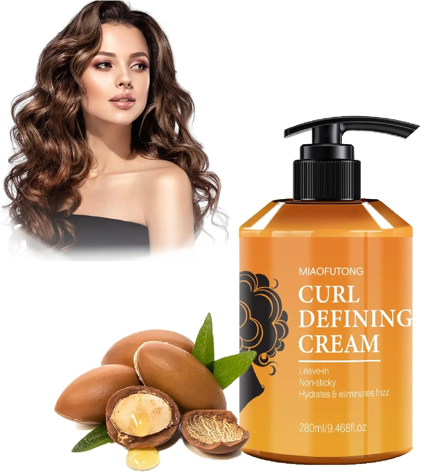 کرم حالت دهنده موی فر LBOYLOVE®، حالت دهی ماندگار، مرطوب کننده و افزایش دهنده حالت ارتجاعی، نرم کننده الاستین برای موهای فر، کرم حالت دهنده مو، مراقبت از موهای مرطوب و حجیم