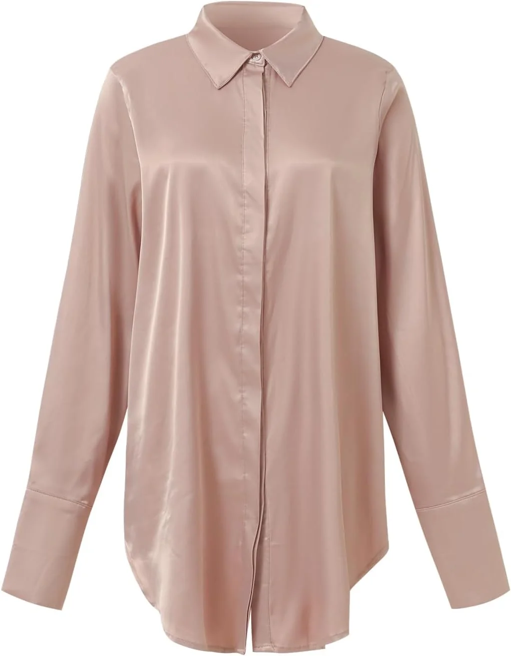 بلوز ابریشمی دکمه دار آستین بلند زنانه مناسب کار در اداره