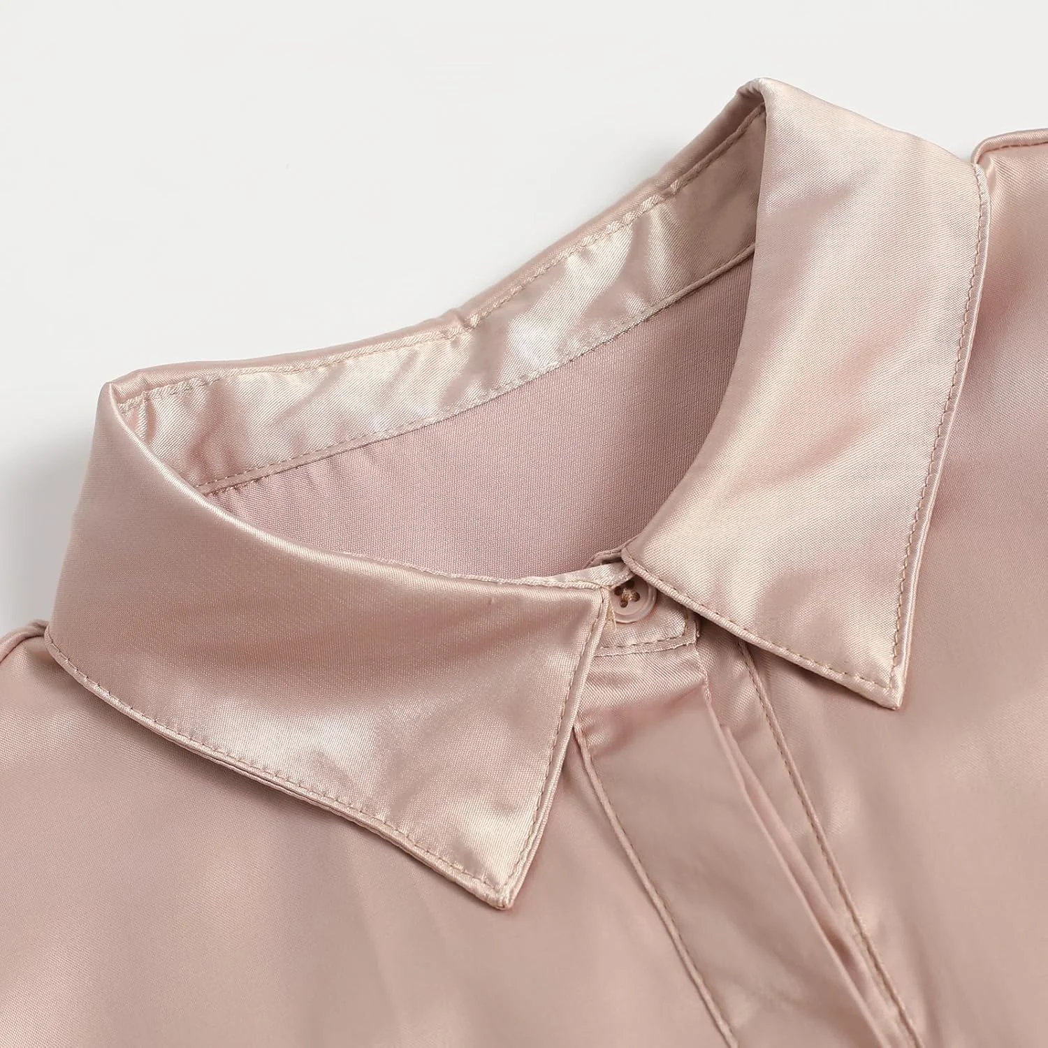 بلوز ابریشمی دکمه دار آستین بلند زنانه مناسب کار در اداره