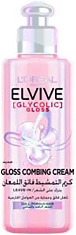 کرم مو لورآل پاریس Elvive Glycolic Gloss، حاوی 2% کمپلکس براق کننده با [Glycolic acid]، 200 میلی لیتر