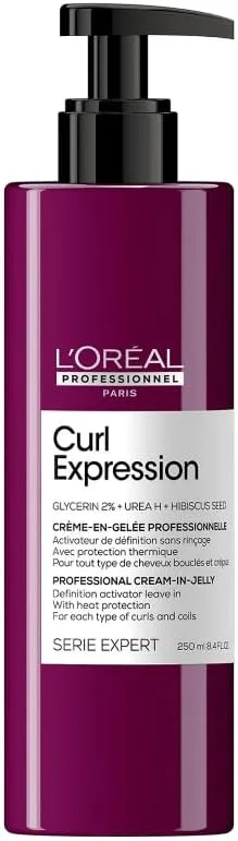 کرم ژلی حالت دهنده مو لورآل پروفشنال CURL EXPRESSION، حجم 250 میلی لیتر، ژل فعال کننده فر مو
