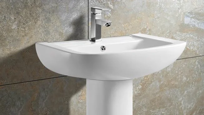 روشویی نیم پایه 60 سانتی‌متری فیتو - روشویی دیواری حمام به همراه کیت نصب، طراحی مدرن و کم‌جا، نصب آسان