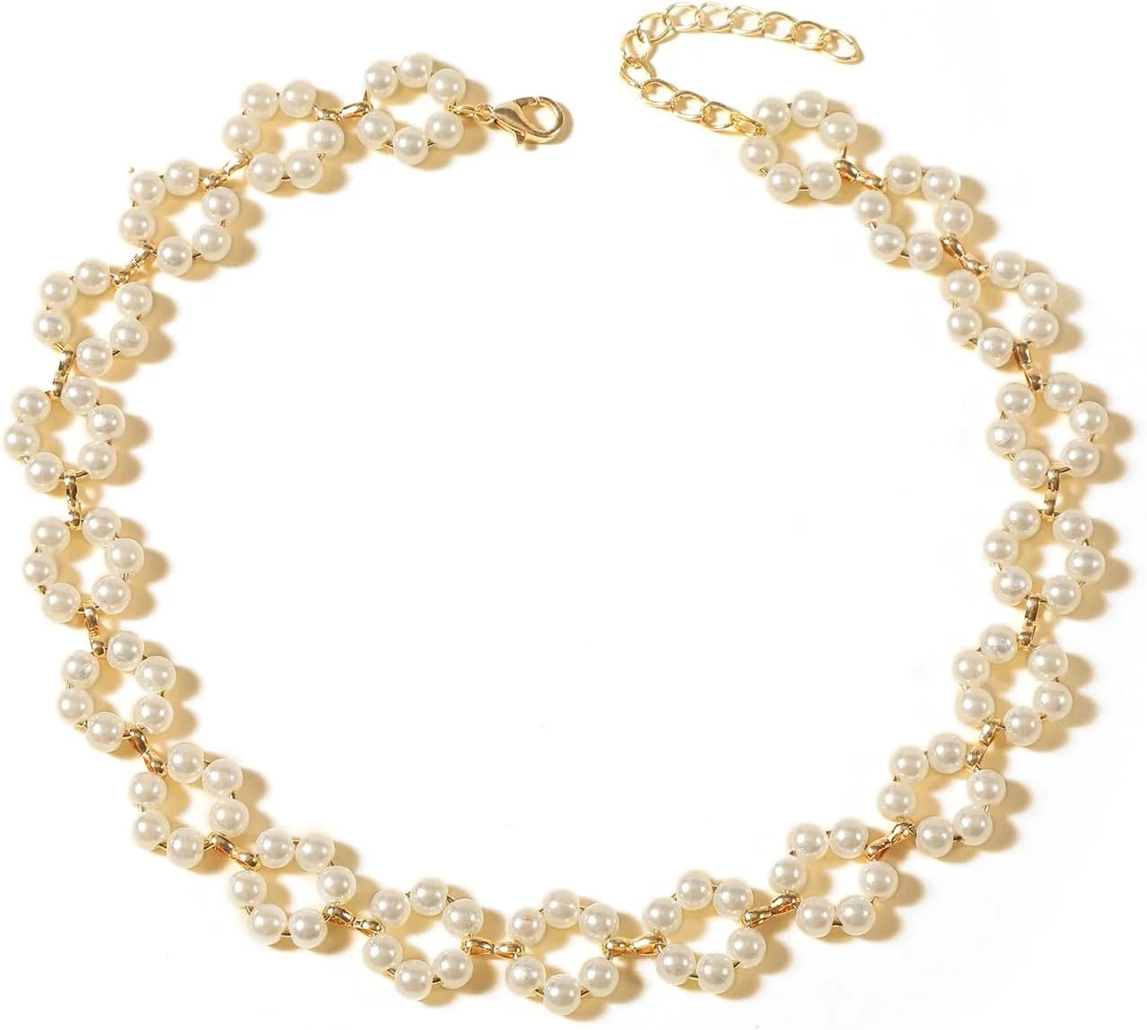 آویز گردنبند چوکر زنجیری مرواریدی شیک و جدید زنانه و دخترانه