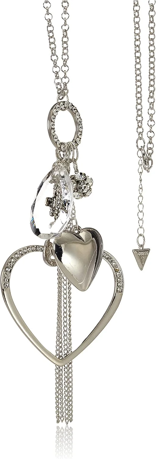 گردنبند آویز قلب باز بزرگ GUESS، رزین