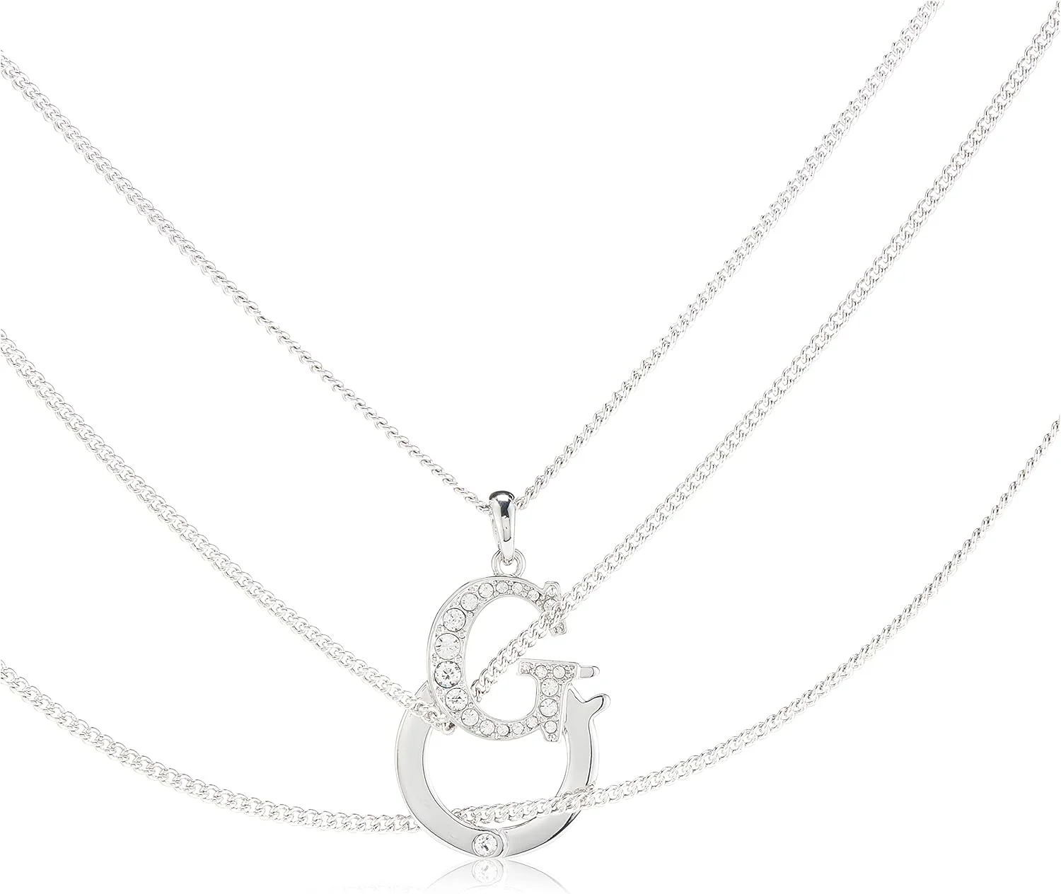 گردنبند چند رشته ای نقره ای استیل زنانه گس گردنبند چند رشته ای نقره ای استیل زنانه گس