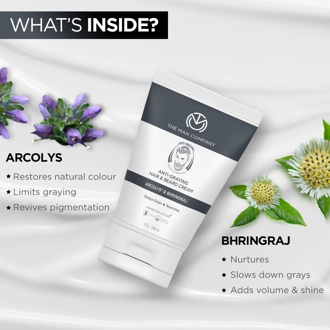 کرم مو و ریش ضد سفیدی آقایان | به تاخیر انداختن سفیدی مو | مغذی | حالت دهنده | افزایش اعتماد به نفس | بدون مواد سمی | مناسب انواع مو - 75 گرم