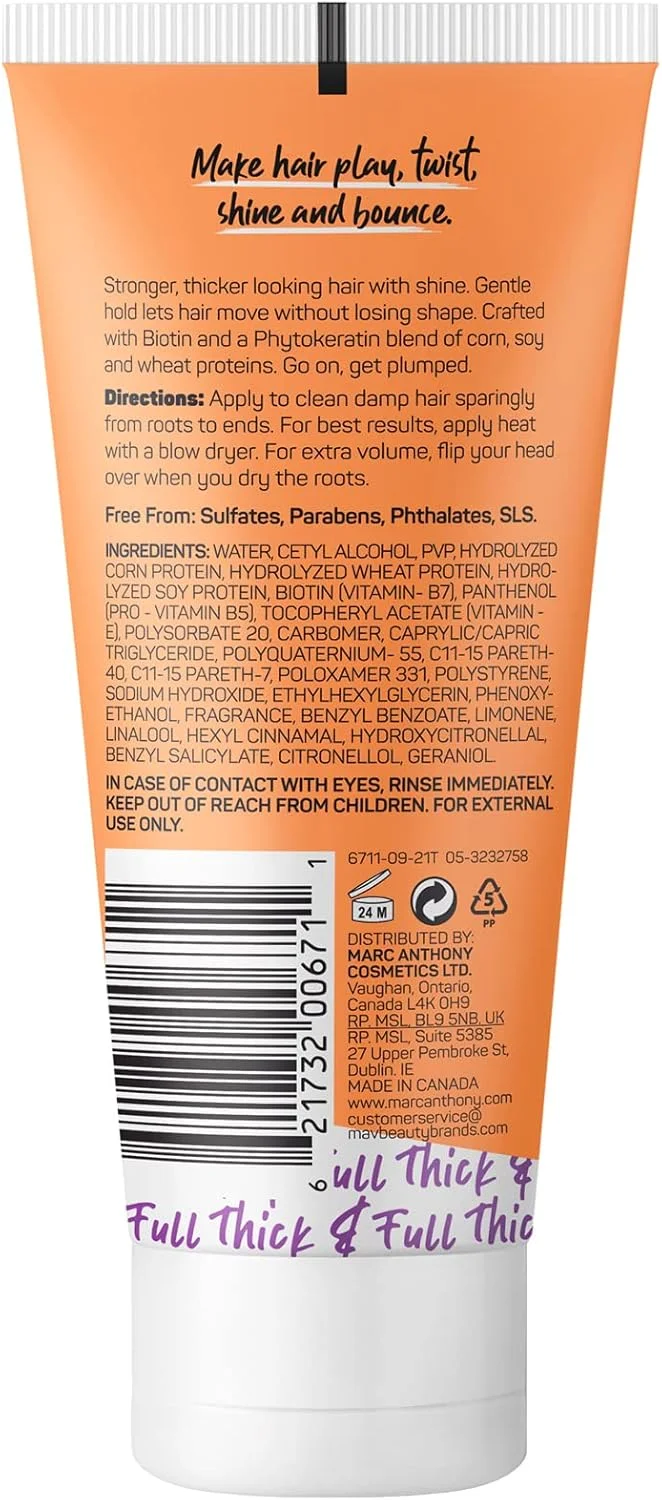 کرم حالت دهنده فوری ضخیم کننده و حاوی بیوتین مارک آنتونی 140 گرم