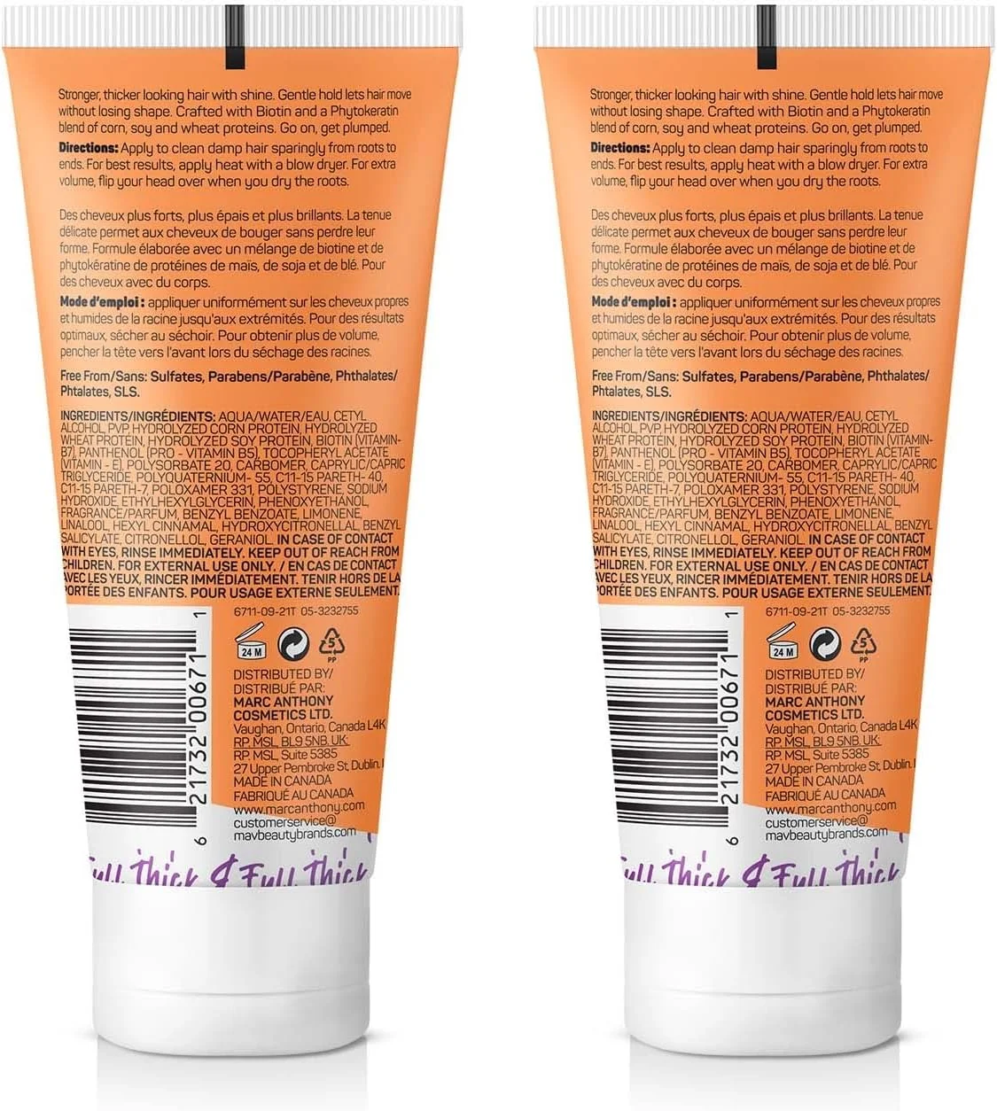 کرم حالت دهنده فوری مو مارک آنتونی حاوی بیوتین - کرم ضخیم کننده مو حاوی ویتامین E برای ضخیم و پرپشت کردن مو - محصول سبک حجم دهنده برای موهای نازک، خشک و کدر