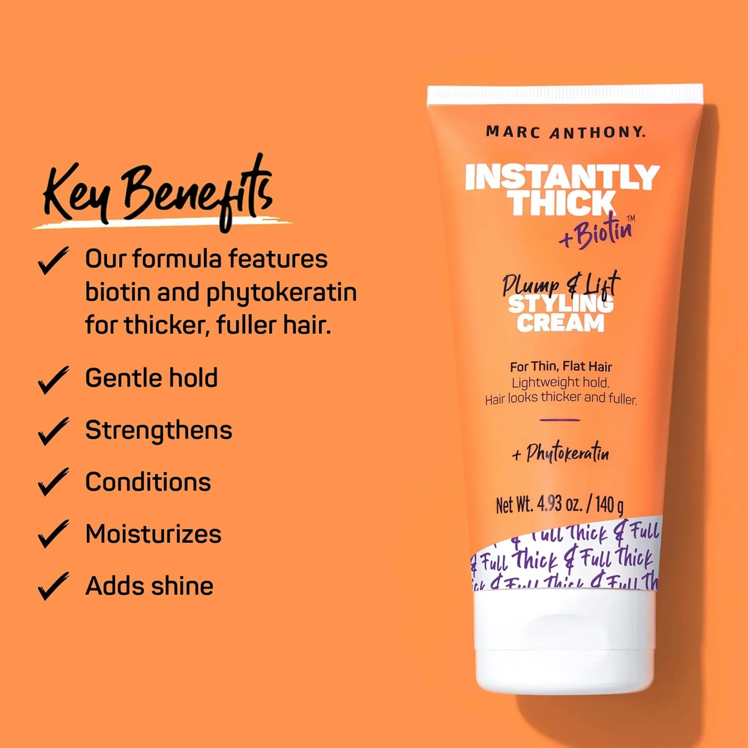 کرم حالت دهنده فوری ضخیم کننده و حاوی بیوتین مارک آنتونی 140 گرم