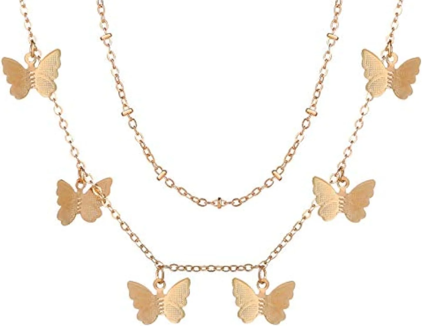 گردنبند چند لایه طلایی زنانه مدل جدید درخشان دیوا