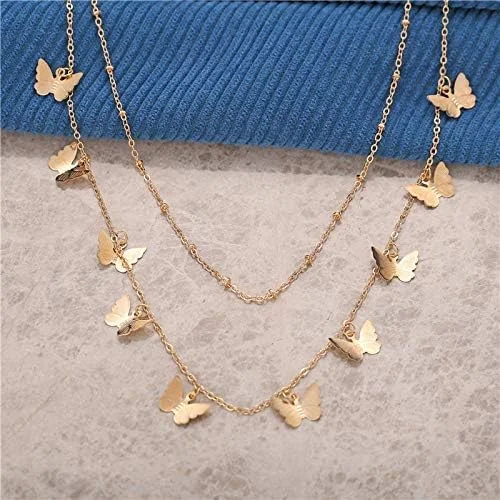 گردنبند چند لایه طلایی زنانه مدل جدید درخشان دیوا گردنبند چند لایه طلایی زنانه مدل جدید درخشان دیوا