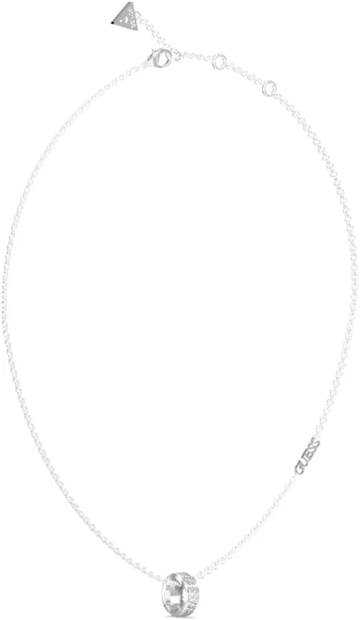 گردنبند قلب متحرک نقره ای زنانه GUESS، سایز 16-18 اینچ، ژوئن 2023
