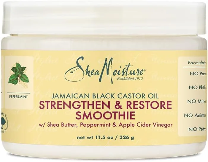 کرم تقویت کننده و ترمیم کننده مو حاوی روغن کرچک سیاه جامائیکایی Shea Moisture، مناسب برای آقایان و بانوان، 354 گرم