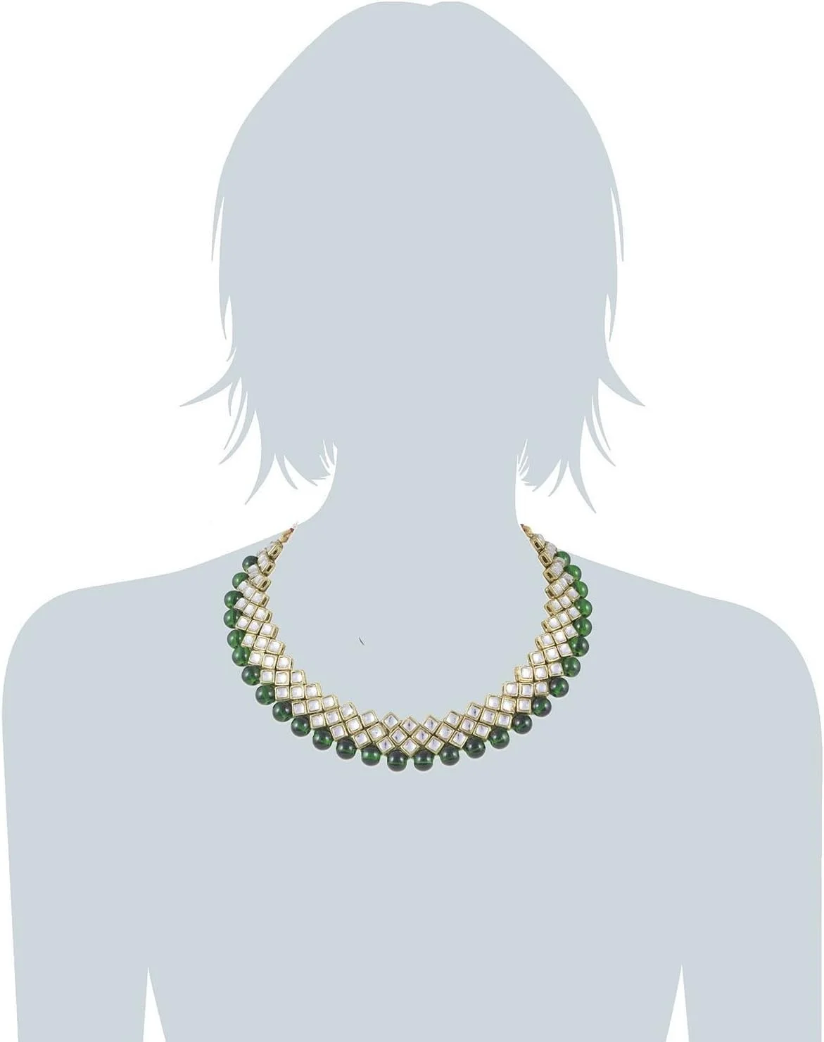 ست گردنبند چوکر مرواریدی و نگین دار براق دیوا فشن به همراه گوشواره زنانه