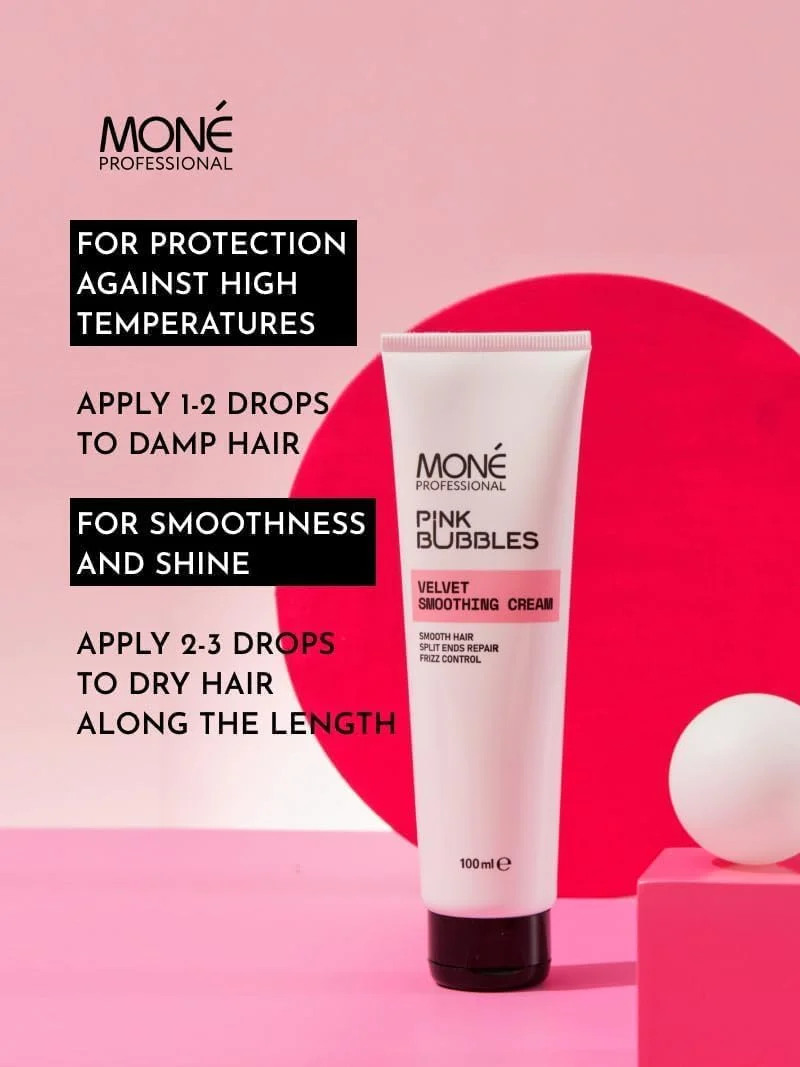 کرم موی صاف کننده ابریشمی مونِ پروفشنال - درمان بدون نیاز به آبکشی ضد وز برای موهای خشک و آسیب دیده - فرمول مرطوب کننده، محافظت در برابر حرارت و سبک برای موهای نرم و ابریشمی - 100 میلی لیتر