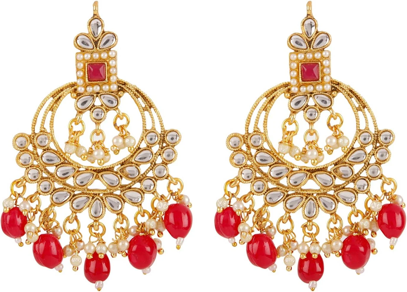 ست جواهرات گردنبند طلاکاری شده Kundan طرح چوکر جدید درخشان دیوا برای بانوان ست جواهرات گردنبند طلاکاری شده Kundan طرح چوکر جدید درخشان دیوا برای بانوان