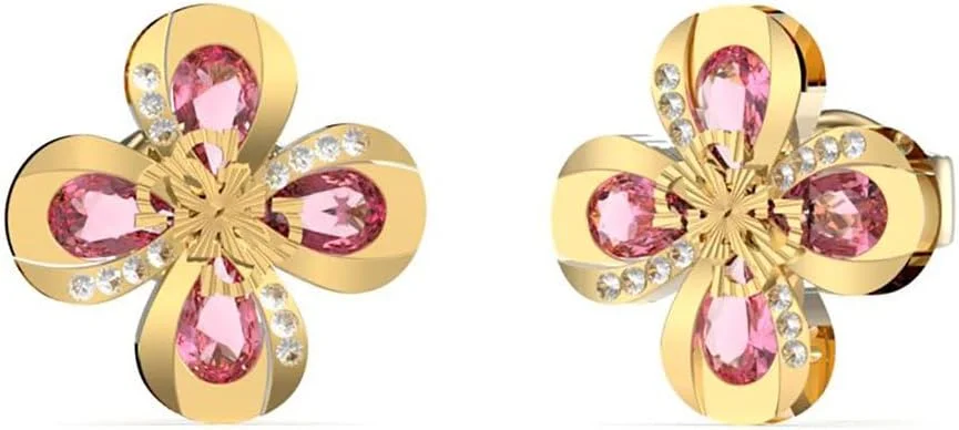 گوشواره میخی گل 4G صورتی 16 میلی متری گس زنانه مدل SS2023