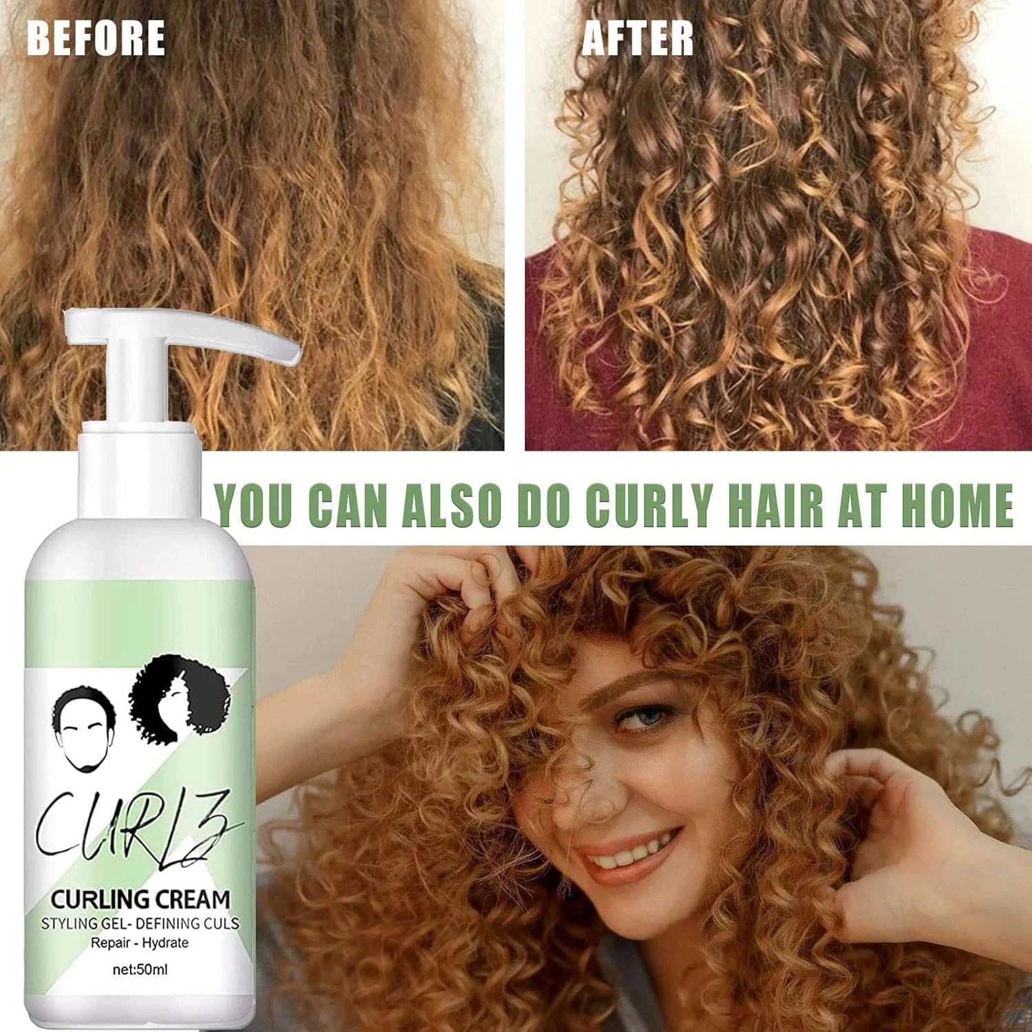 کرم حالت دهنده موی فر نالاکال رویال (2 عدد)، کرم حجم دهنده و ضد وز برای موهای فر و موج دار - افزایش دهنده حالت ارتجاعی و حجم برای انواع مو