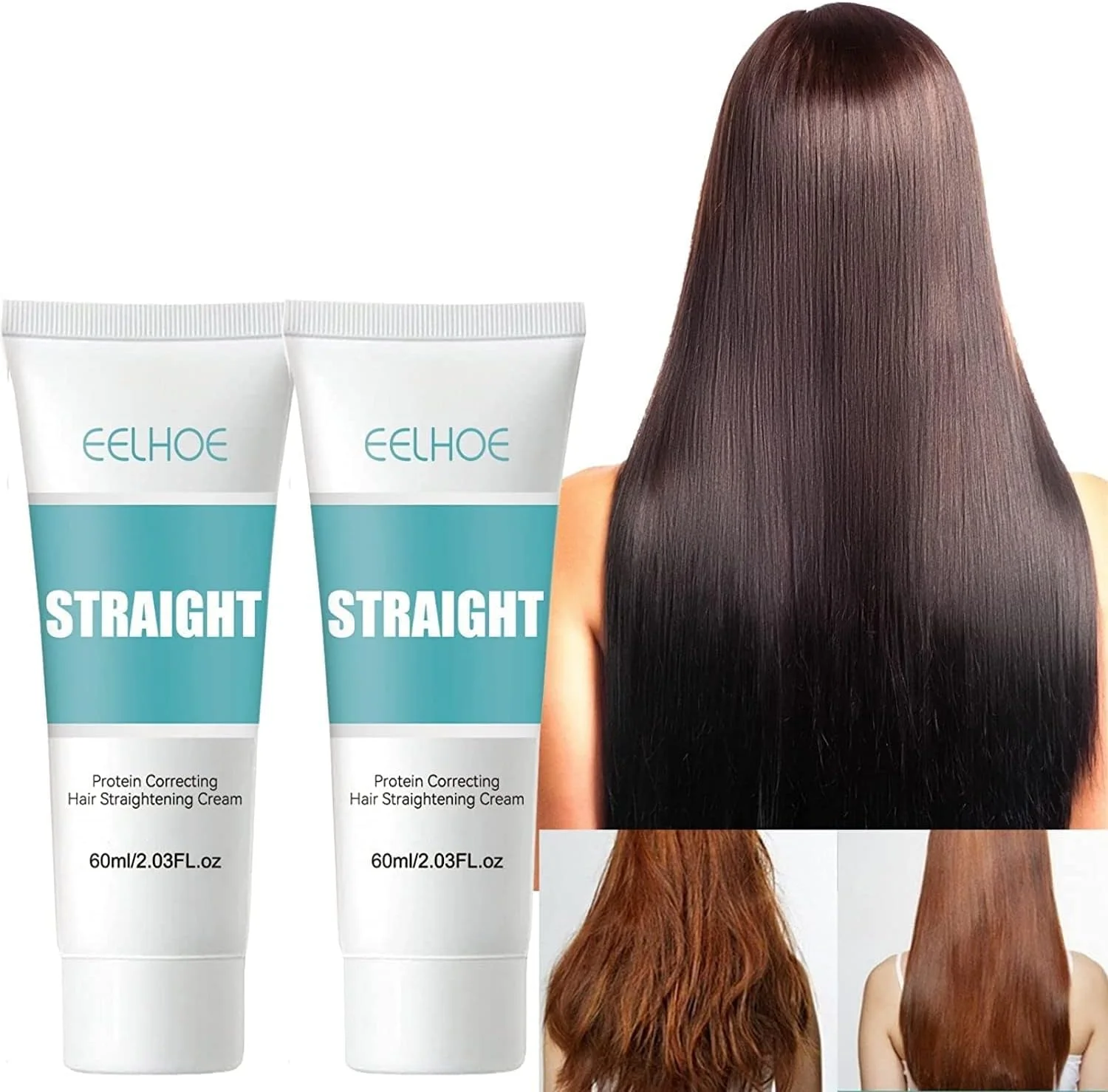 مجموعه کرم صاف کننده مو پروتئینی حاوی ابریشم و کلاژن، صاف کننده سریع موهای مجعد یا وز، مغذی و درخشان کننده، ایده آل برای انواع مو که به دنبال نتایج سالنی در خانه هستند (2 عدد) مجموعه کرم صاف کننده مو پروتئینی حاوی ابریشم و کلاژن، صاف کننده سریع موهای مجعد یا وز، مغذی و درخشان کننده، ایده آل برای انواع مو که به دنبال نتایج سالنی در خانه هستند (2 عدد)