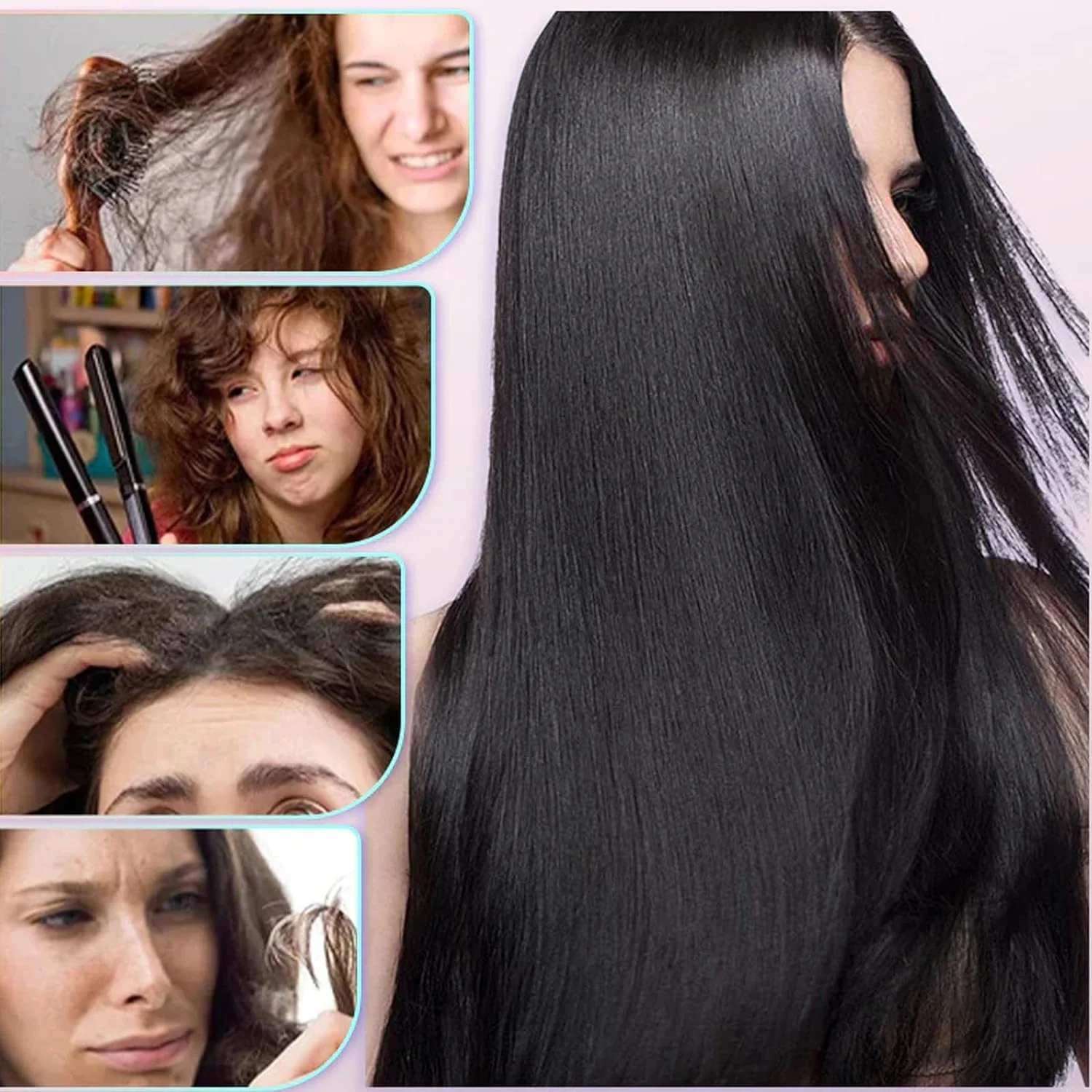 نرم کننده مو پروتئینی برای اصلاح موهای چتری، کرم صاف کننده مو پروتئینی، کرم صاف کننده مو ابریشمی و براق، کرم صاف کننده مو بدون گیره، مناسب برای انواع مو (2 ست) نرم کننده مو پروتئینی برای اصلاح موهای چتری، کرم صاف کننده مو پروتئینی، کرم صاف کننده مو ابریشمی و براق، کرم صاف کننده مو بدون گیره، مناسب برای انواع مو (2 ست)