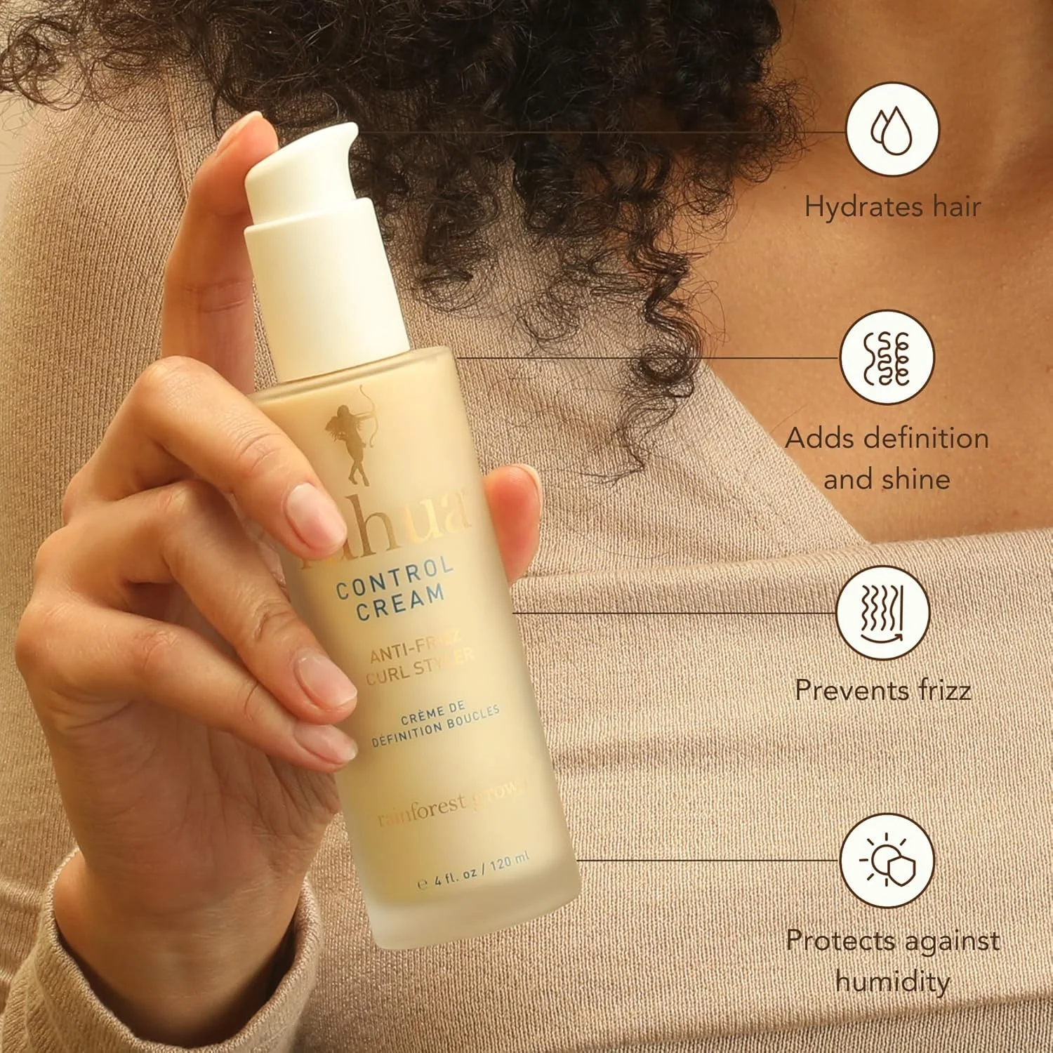 کرم حالت دهنده موی فر Rahua Control Cream، 118 میلی لیتر، کرم ضد وز