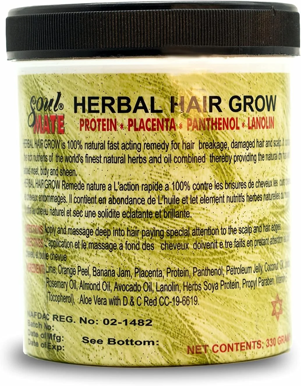 کرم تقویت کننده موی گیاهی آفریقایی سول میت، 370 گرم | پماد مرطوب کننده حاوی روغن جوجوبا برای موهای صاف و درخشان | درمان خالص برای نازک شدن پوست سر و شکنندگی مو | نرم کننده طبیعی برای انواع مو کرم تقویت کننده موی گیاهی آفریقایی سول میت، 370 گرم | پماد مرطوب کننده حاوی روغن جوجوبا برای موهای صاف و درخشان | درمان خالص برای نازک شدن پوست سر و شکنندگی مو | نرم کننده طبیعی برای انواع مو