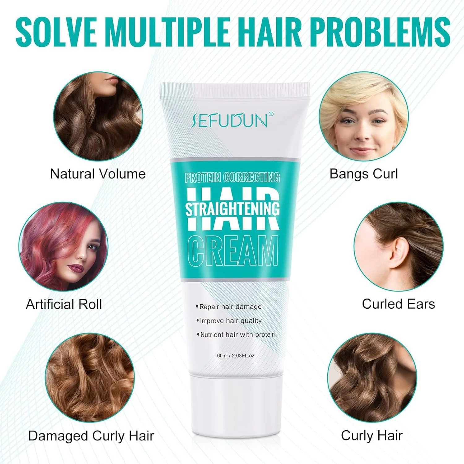 کرم صاف کننده مو، بسته 2 عددی، با فرمول پروتئینی ملایم، موهایی براق و صاف ارائه می دهد. صاف و رام کننده وز برای آقایان و بانوان با نتایج ابریشمی