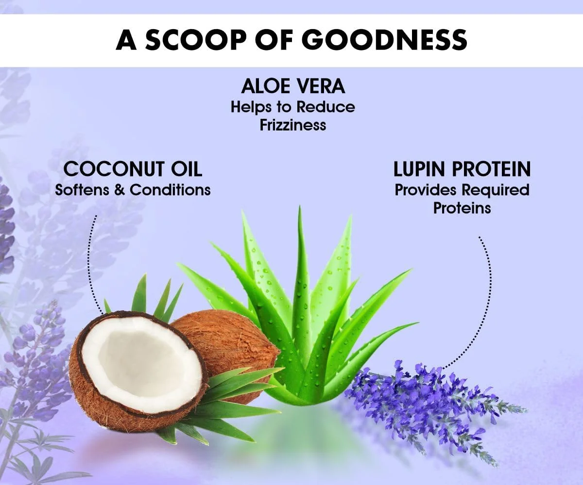 کرم تقویت کننده مو UrbanGabru حاوی نارگیل، آلوئه ورا و پروتئین برای رشد مو و تغذیه پوست سر - استفاده روزانه 100 گرمی