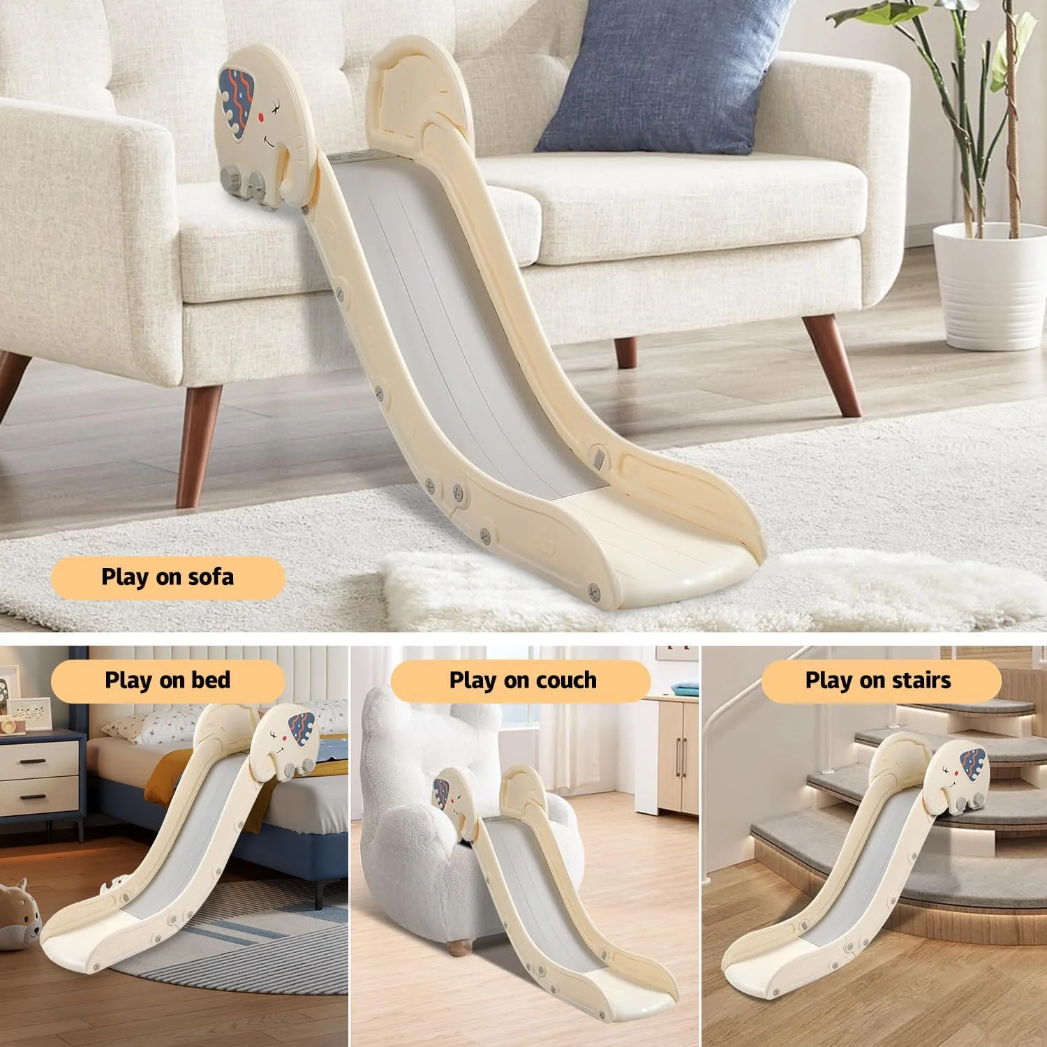 سرسره مبلی سرپوشیده Masroo برای کودکان 1 تا 3 سال، مجموعه بازی سرسره کودک، سرسره کودک برای پله مبل تختخواب سرسره مبلی سرپوشیده Masroo برای کودکان 1 تا 3 سال، مجموعه بازی سرسره کودک، سرسره کودک برای پله مبل تختخواب