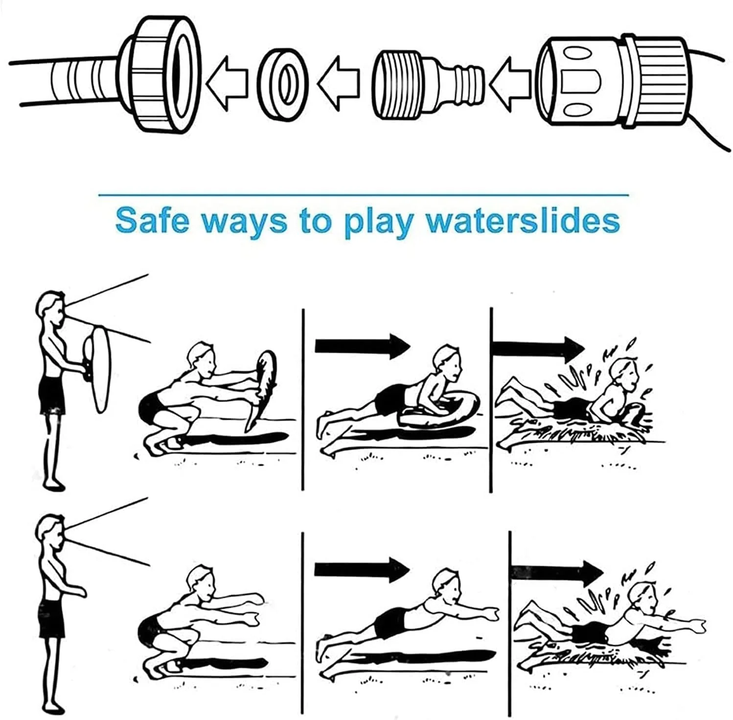 سرزمین بازی سرسره آبی چمن برای کودکان و بزرگسالان، سرسره لغزنده، اسلاید و پاشش برای حیاط خلوت، سرسره آبی با 2 تخته موج سواری، 4.8 متر، 2 لاین مسابقه سرسره با آبپاش، ساختار PVC بادوام سرزمین بازی سرسره آبی چمن برای کودکان و بزرگسالان، سرسره لغزنده، اسلاید و پاشش برای حیاط خلوت، سرسره آبی با 2 تخته موج سواری، 4.8 متر، 2 لاین مسابقه سرسره با آبپاش، ساختار PVC بادوام