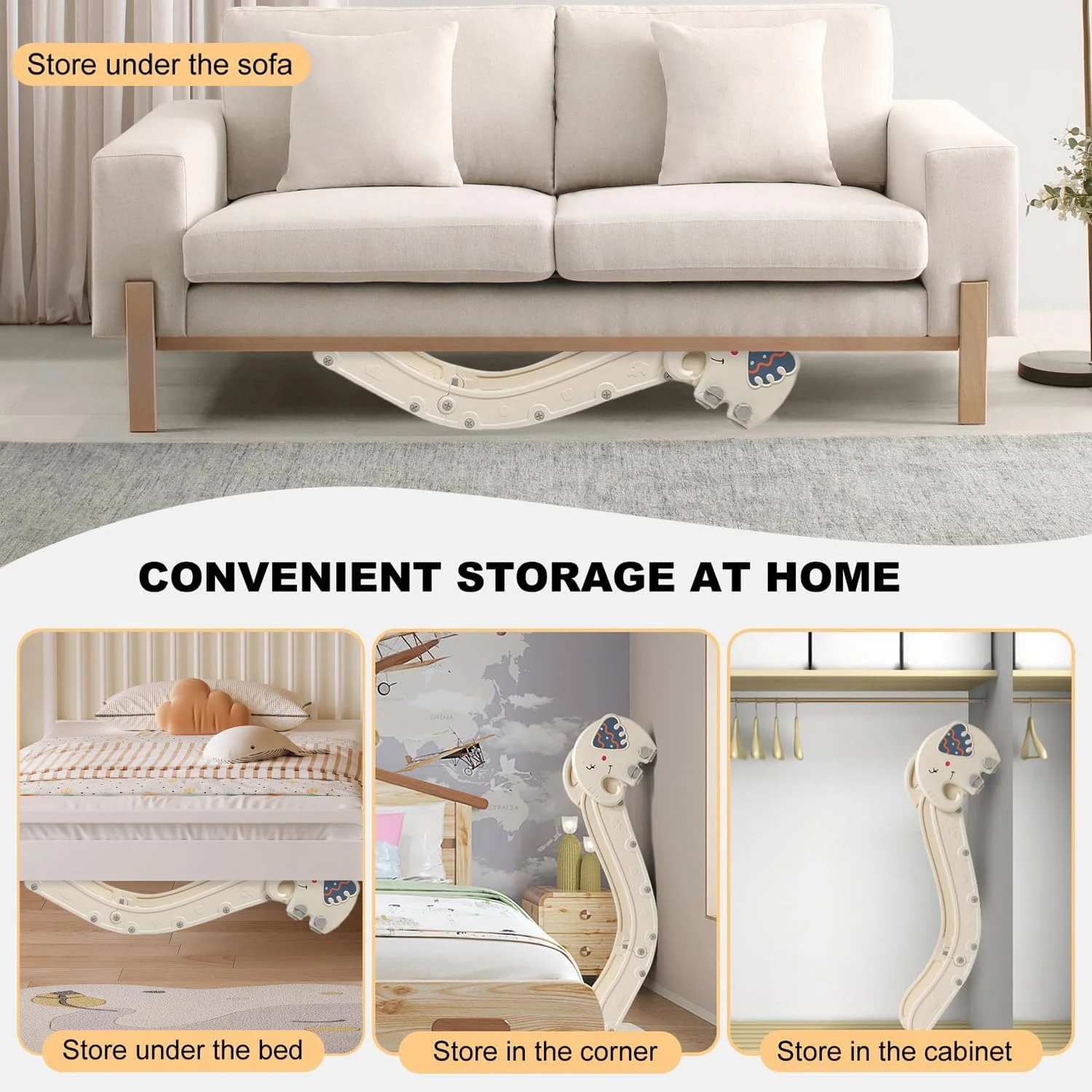 سرسره مبلی سرپوشیده Masroo برای کودکان 1 تا 3 سال، مجموعه بازی سرسره کودک، سرسره کودک برای پله مبل تختخواب سرسره مبلی سرپوشیده Masroo برای کودکان 1 تا 3 سال، مجموعه بازی سرسره کودک، سرسره کودک برای پله مبل تختخواب