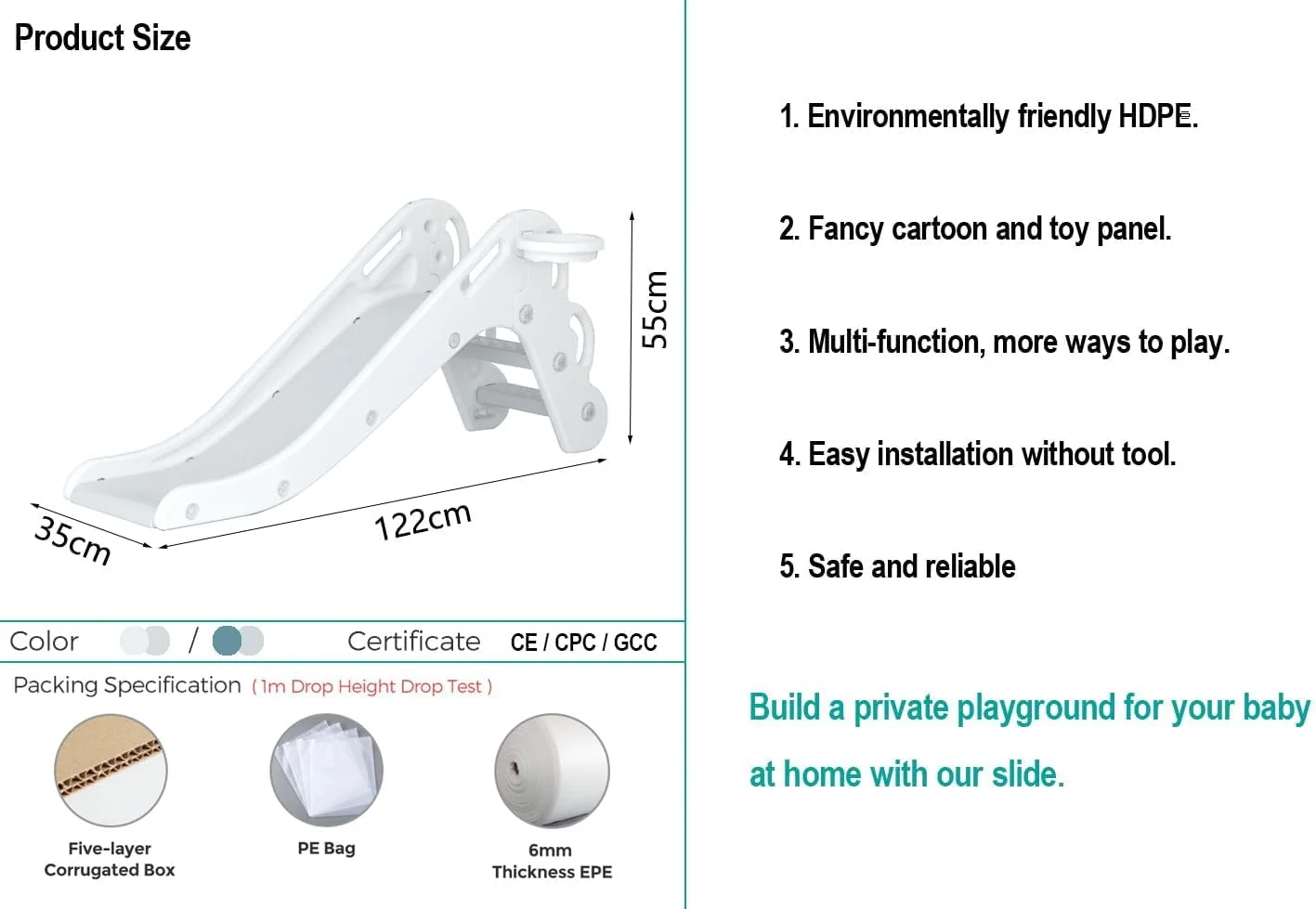 سرسره کلاسیک نانو کودک، اسباب بازی سرسره پلاستیکی کودک برای کودکان - رنگ زرد سرسره کلاسیک نانو کودک، اسباب بازی سرسره پلاستیکی کودک برای کودکان - رنگ زرد