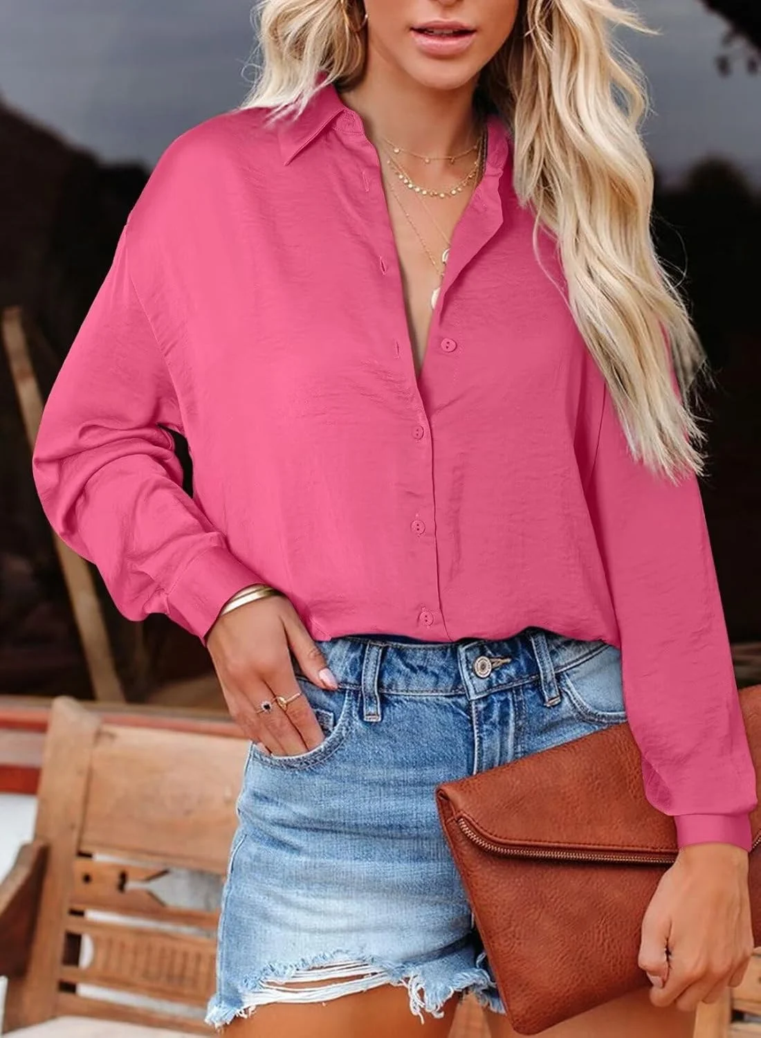 بلوز و شومیز زنانه آستایلیش، یقه هفت، بلوز ظریف، آستین بلند، تونیک های پایه