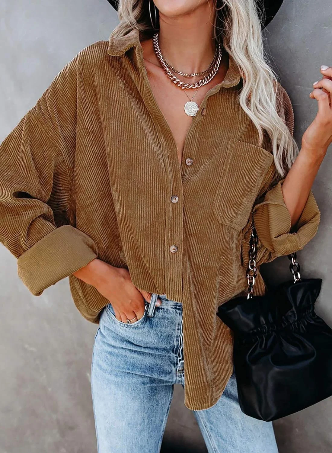 پیراهن زنانه آستین بلند دکمه دار مدل Astylish