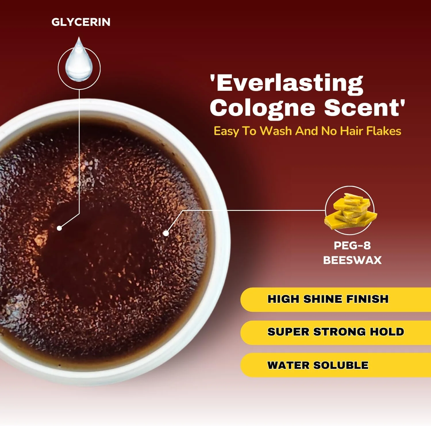 پماد مو با رایحه کولا برای درخشش و حالت دهی قوی (80 گرم) - پماد مو برای آقایان - مناسب موهای صاف، ضخیم و فر - برای مدل های شیک و کلاسیک