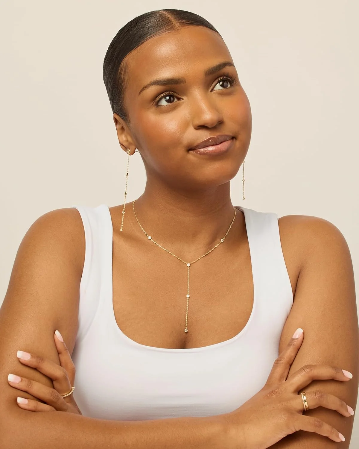 گردنبند زنانه طرح Y پاوی با روکش طلای 14 عیار | گردنبند زنجیره ای نگین دار | گردنبند زیرکونیا گردنبند زنانه طرح Y پاوی با روکش طلای 14 عیار | گردنبند زنجیره ای نگین دار | گردنبند زیرکونیا