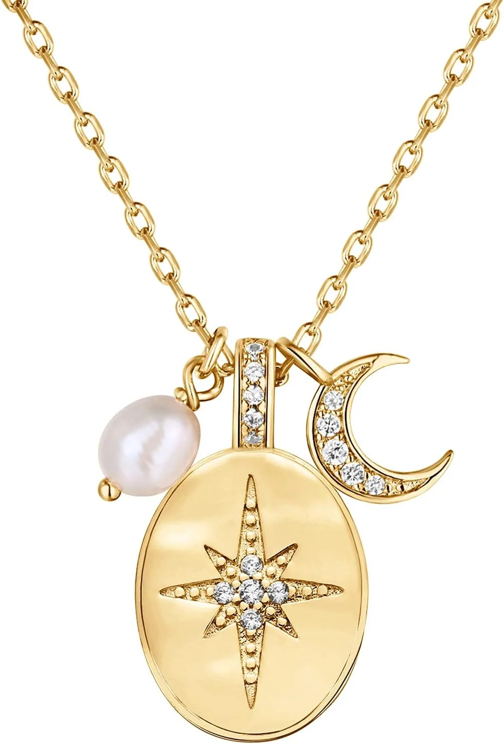 آویز سکه حکاکی شده با روکش طلای 14 عیار PAVOI | گردنبند سکه بیزانسی | گردنبند بوهمی