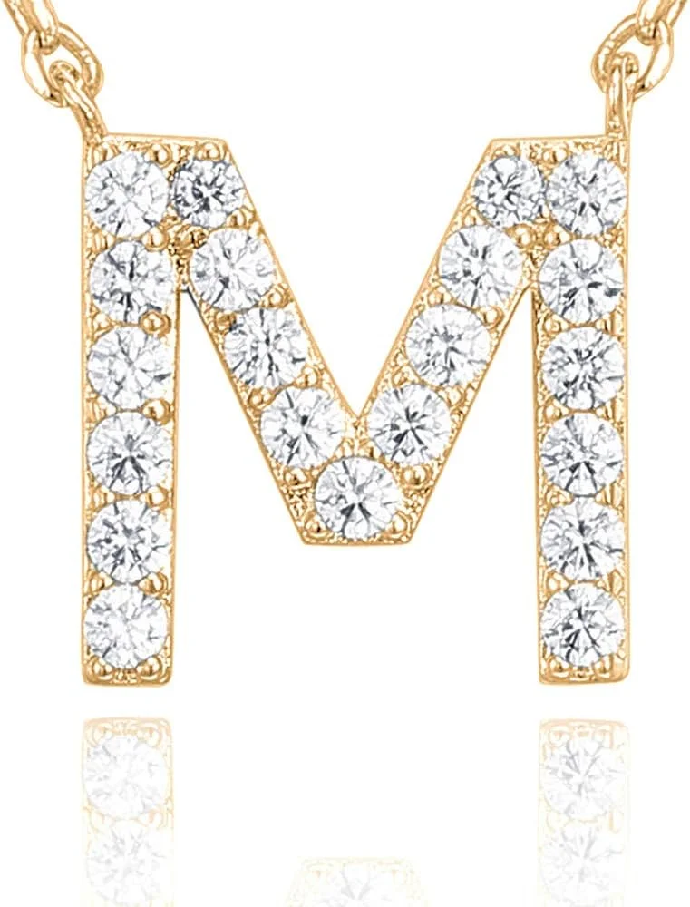 گردنبند حرف اول اسم با روکش طلای سفید 14 عیار و نگین زیرکونیا | گردنبند ظریف حرف D برای زنان گردنبند حرف اول اسم با روکش طلای سفید 14 عیار و نگین زیرکونیا | گردنبند ظریف حرف D برای زنان